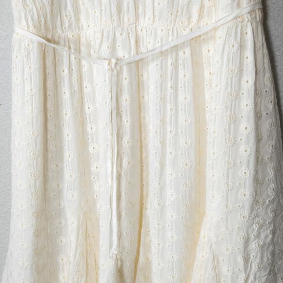 Madewell Embroidered Short Sleeve Dress Ivory Size 8 Cottagecore Romantic - Picture 6 of 12
